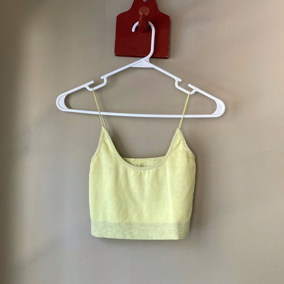 Urban Outfitters Out From Under Yellow Crop Cami Tank Top S - Picture 2 of 5
